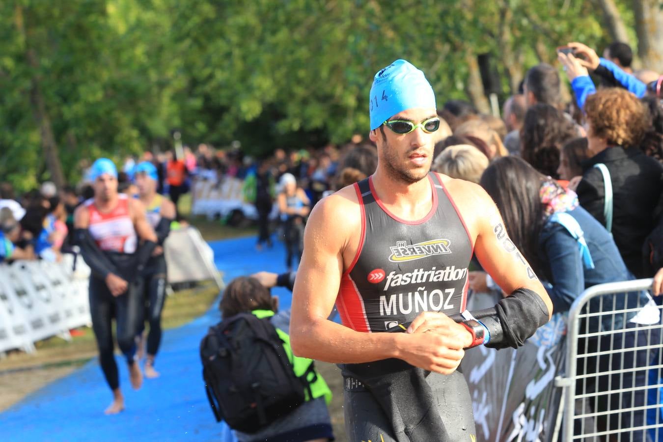 Primera transición de la Triatlón de Vitoria 2015