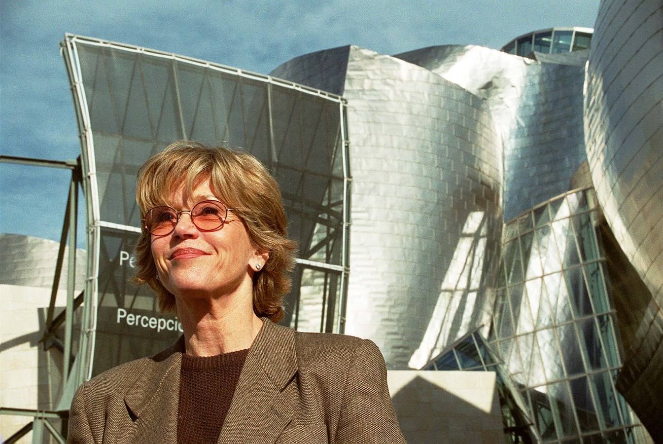 Jane Fonda de visita en el 2000.