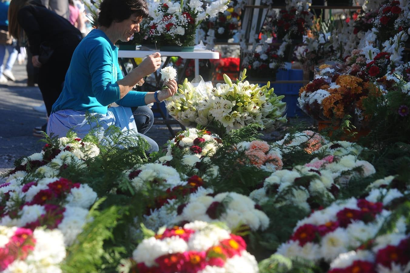 Día de Todos Los Santos en los cementerios vizcainos