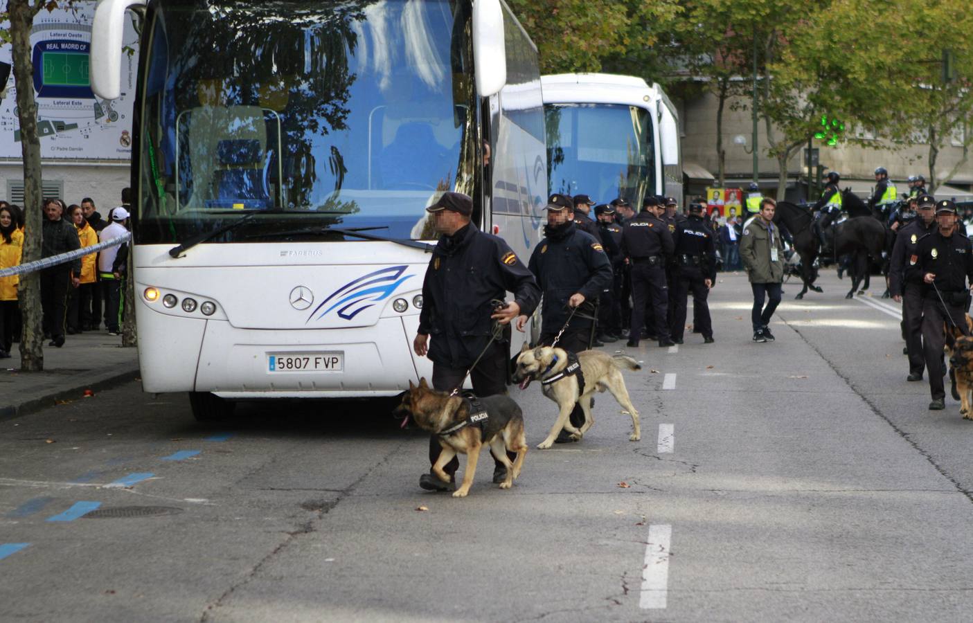 Máxima seguridad en el Real Madrid-Barcelona