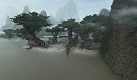 Kashyyyk. Habitado por los Wookiees, seres caracterizados por la gran cantidad de vello que adorna sus cuerpos y por su elevada estatura, sus ciudades están edificadas sobre los enomes árboles que salpican su territorio.