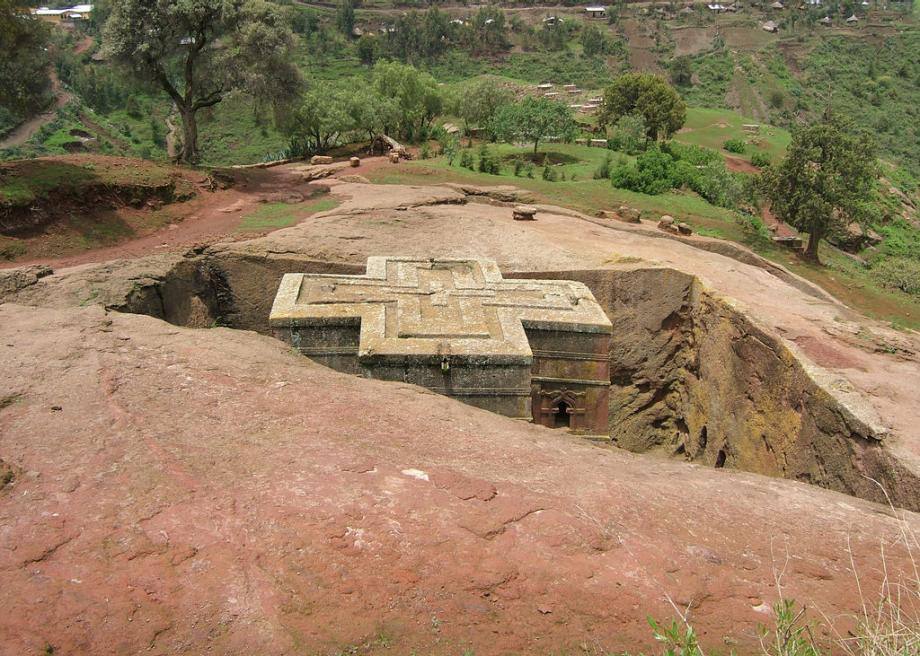 Iglesias excavadas en Etiopía.