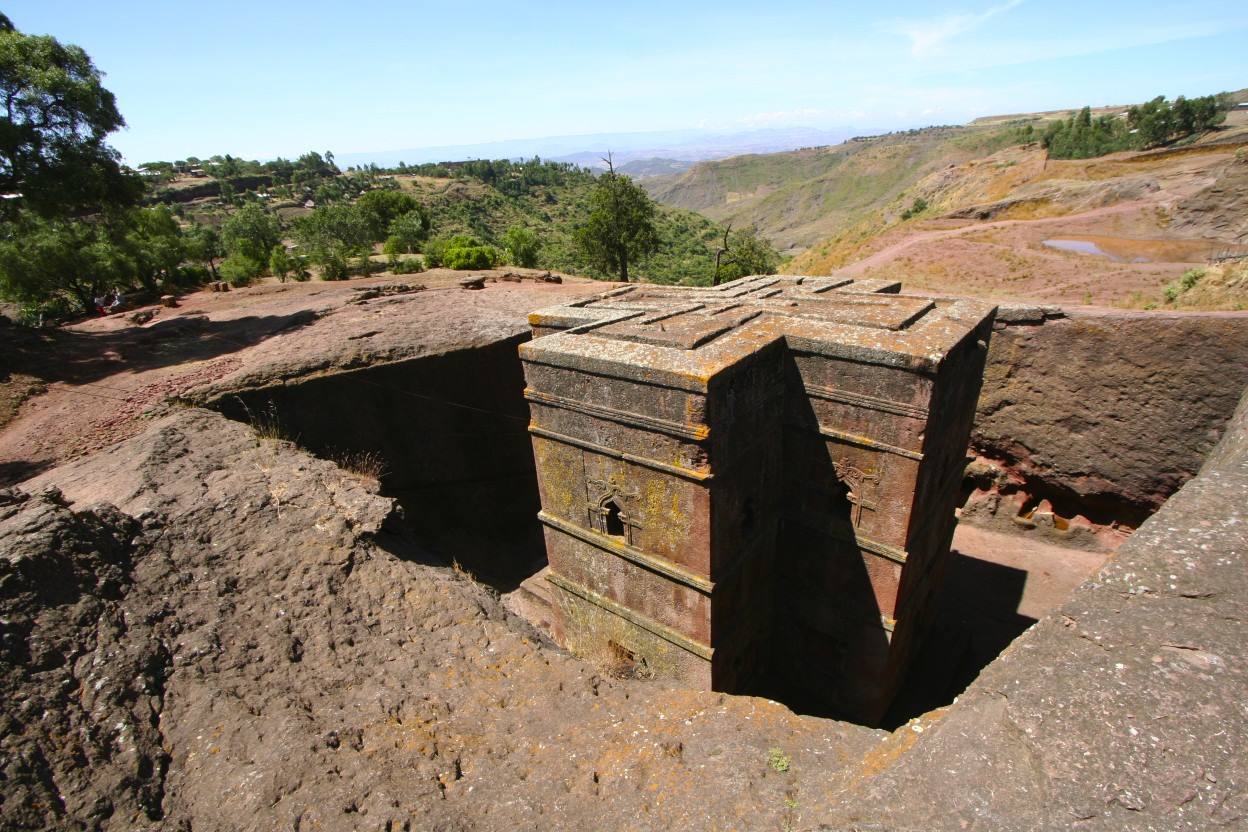 Iglesias excavadas en Etiopía.