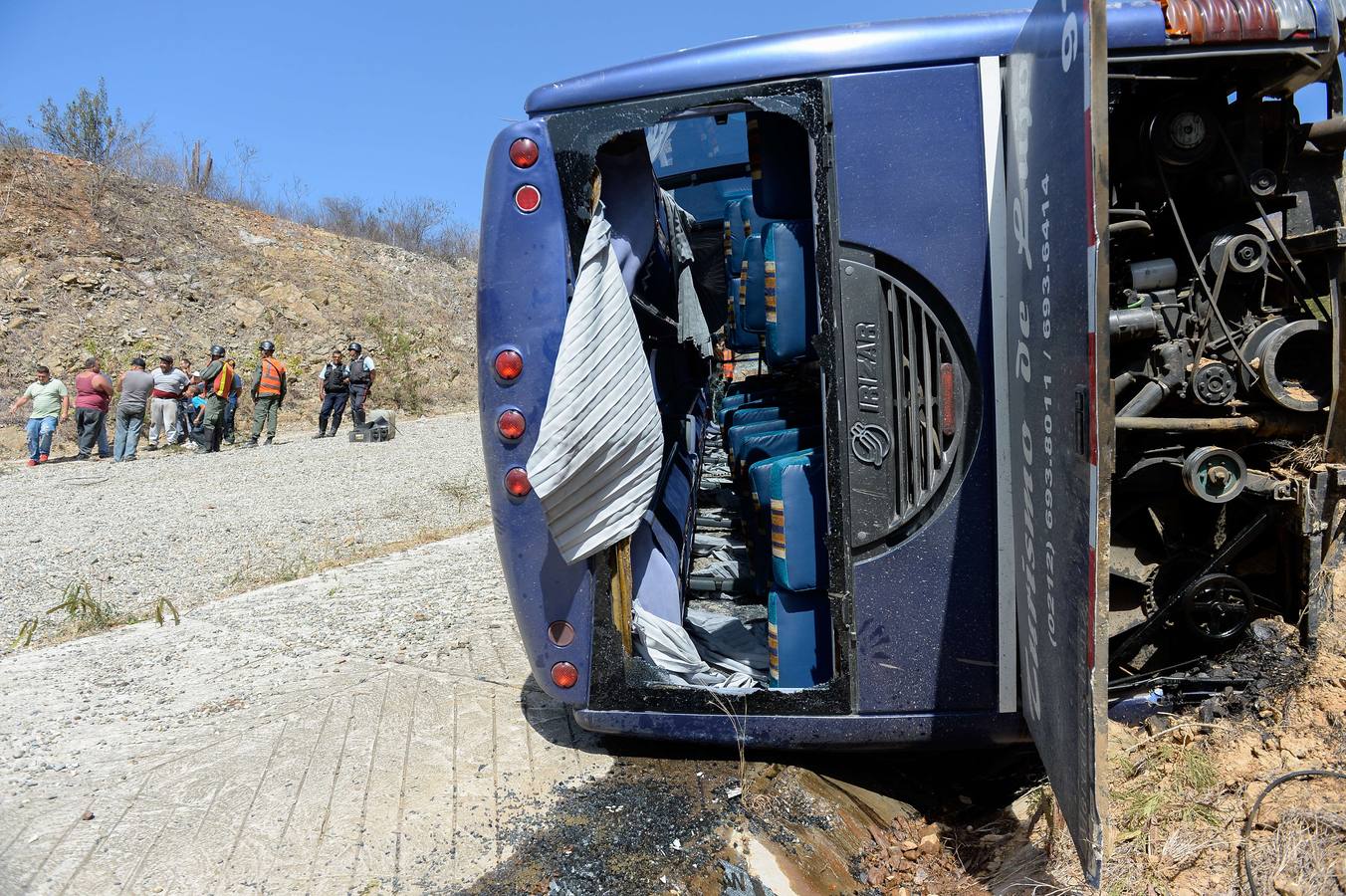 Así quedó el autobús del Huracán tras el brutal accidente