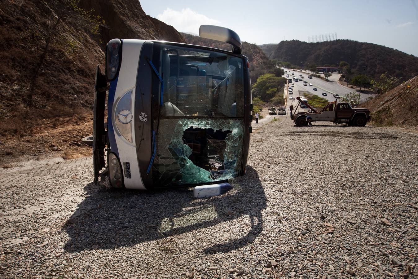 Así quedó el autobús del Huracán tras el brutal accidente