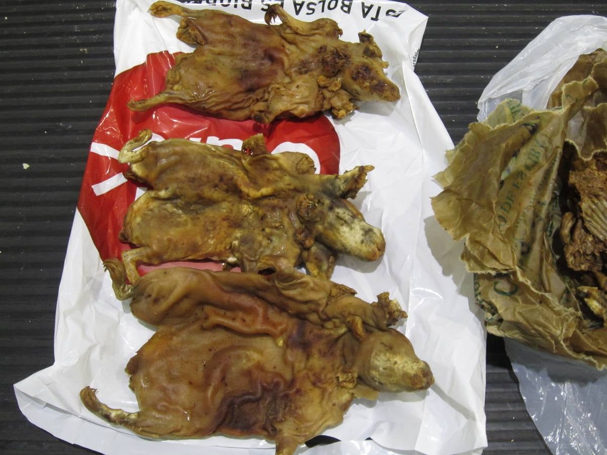 Kuys muertos procedentes de Perú.