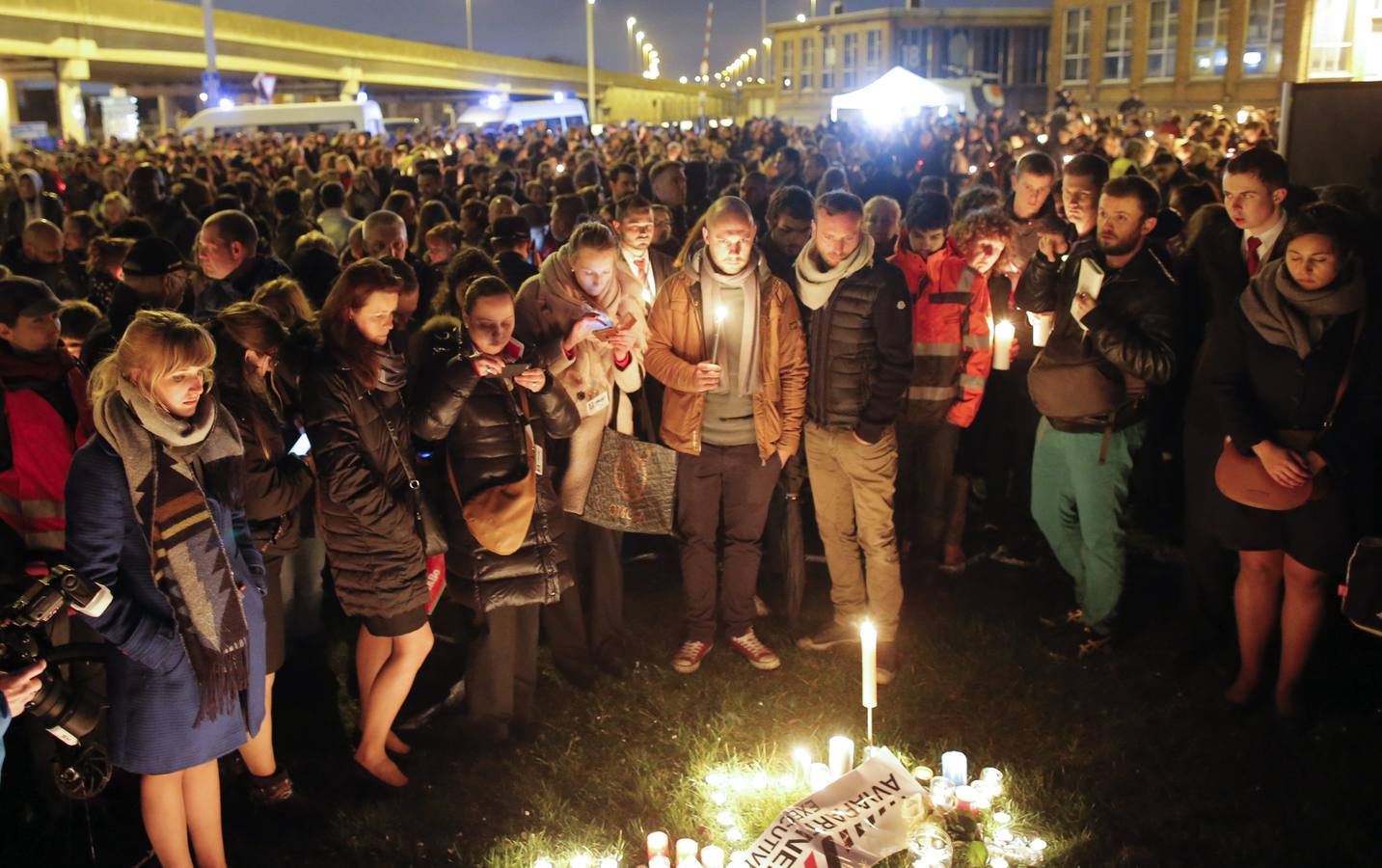 Marcha silenciosa celebrada en memoria de las víctimas de los atentados de Bruselas