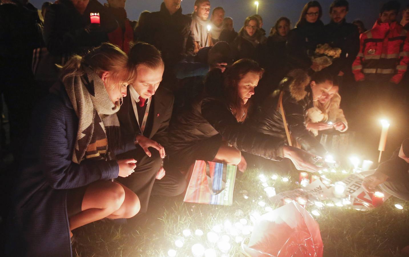 Marcha silenciosa celebrada en memoria de las víctimas de los atentados de Bruselas