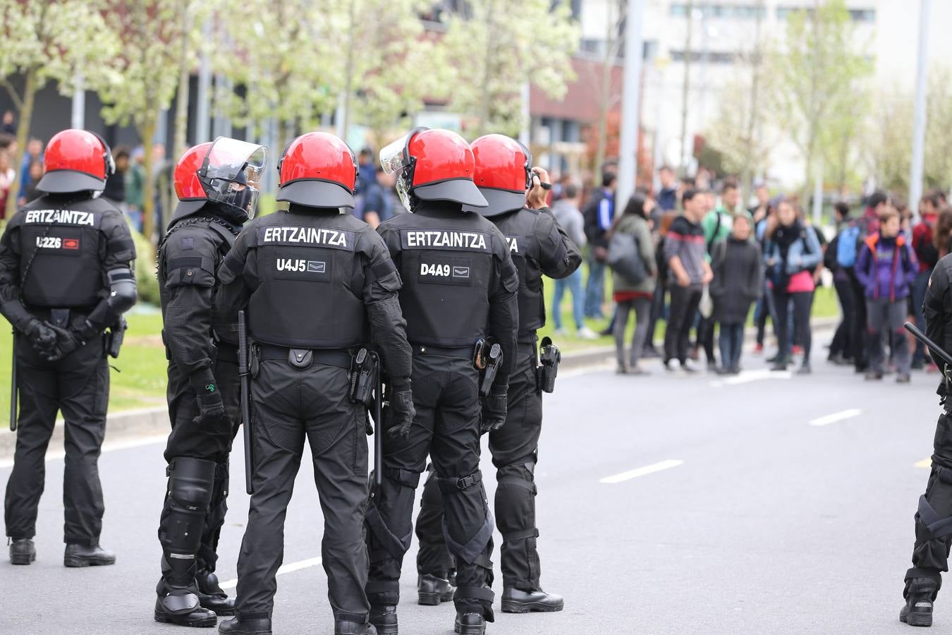 Incidentes en el campus de la UPV en Leioa tras una manifestación