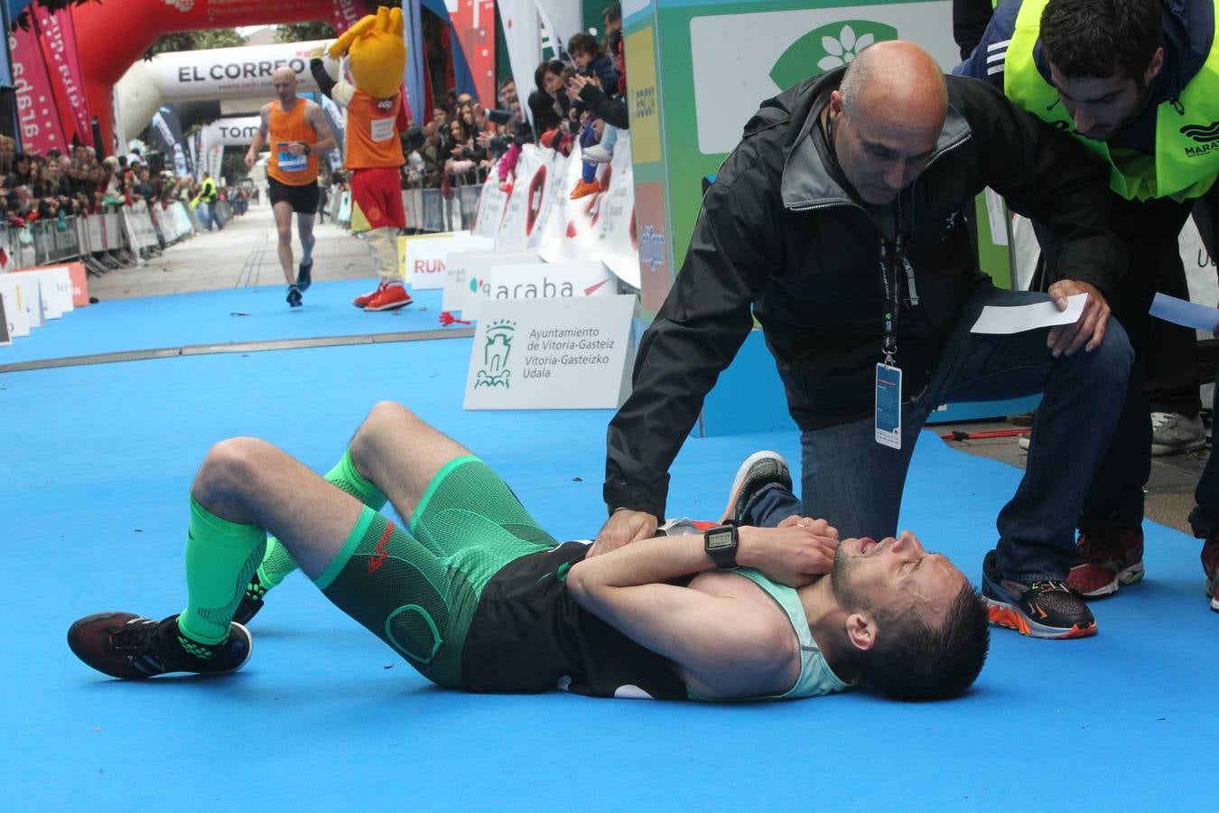 La línea de meta del Maratón Martín Fiz