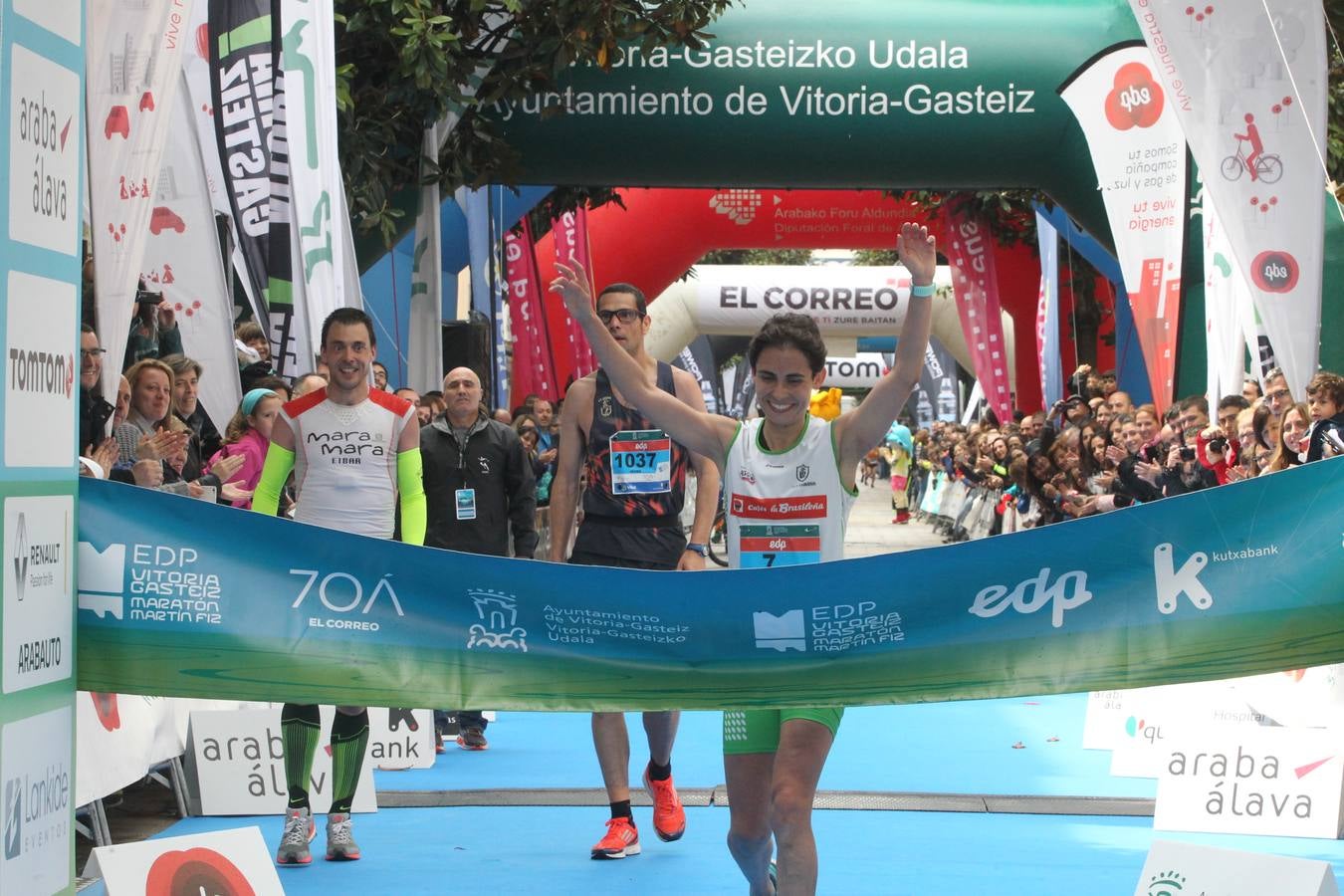 La línea de meta del Maratón Martín Fiz