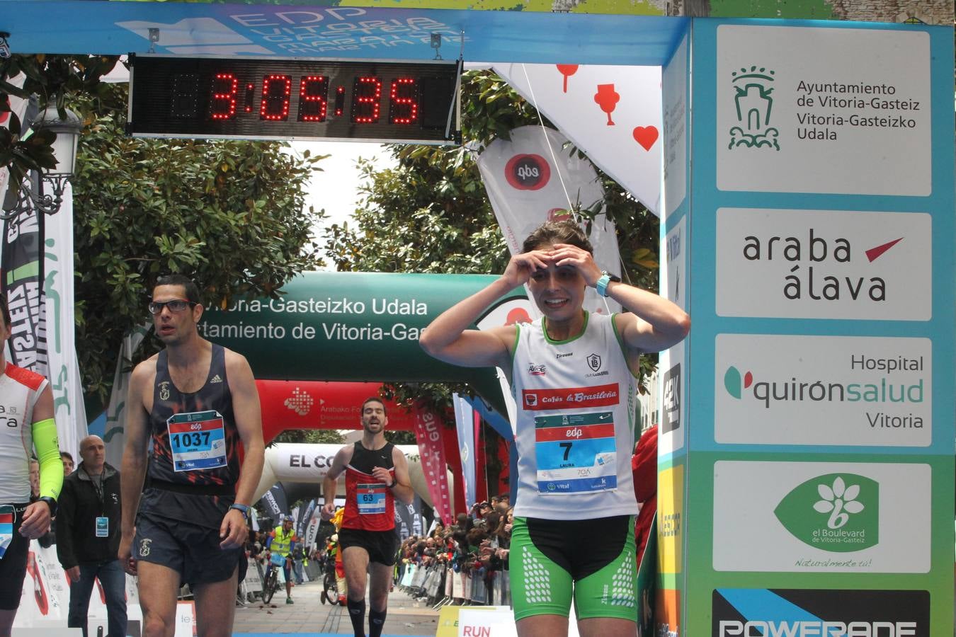 La línea de meta del Maratón Martín Fiz