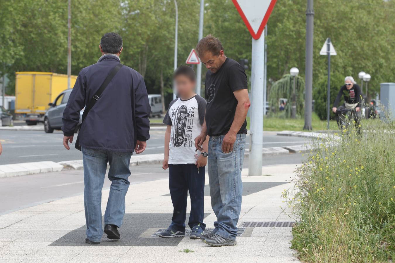Accidente entre el tranvía de VItoria y una furgoneta cerca de Abetxuko