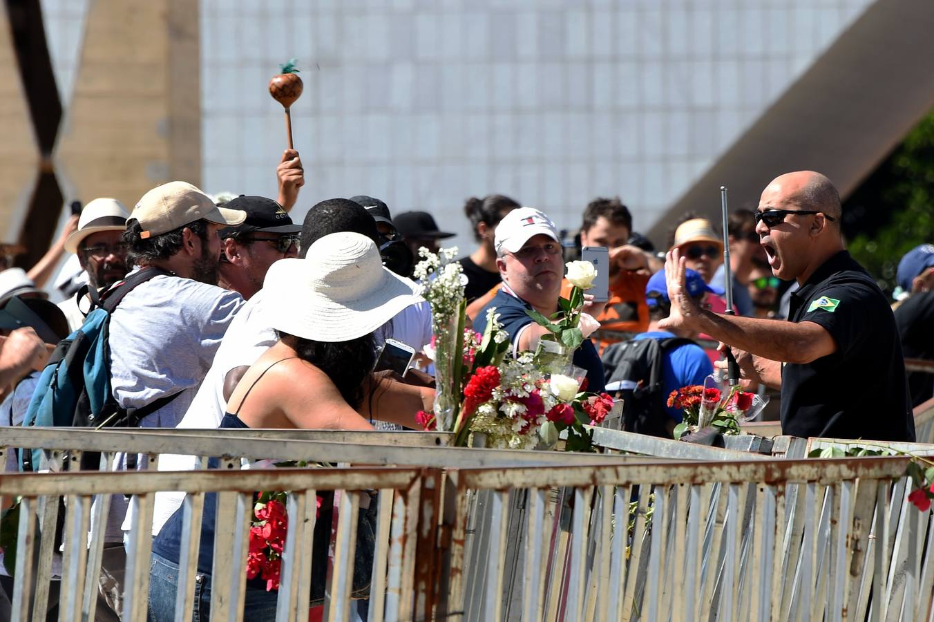 Brasil, rosas y sangre contra la violencia hacia la mujer