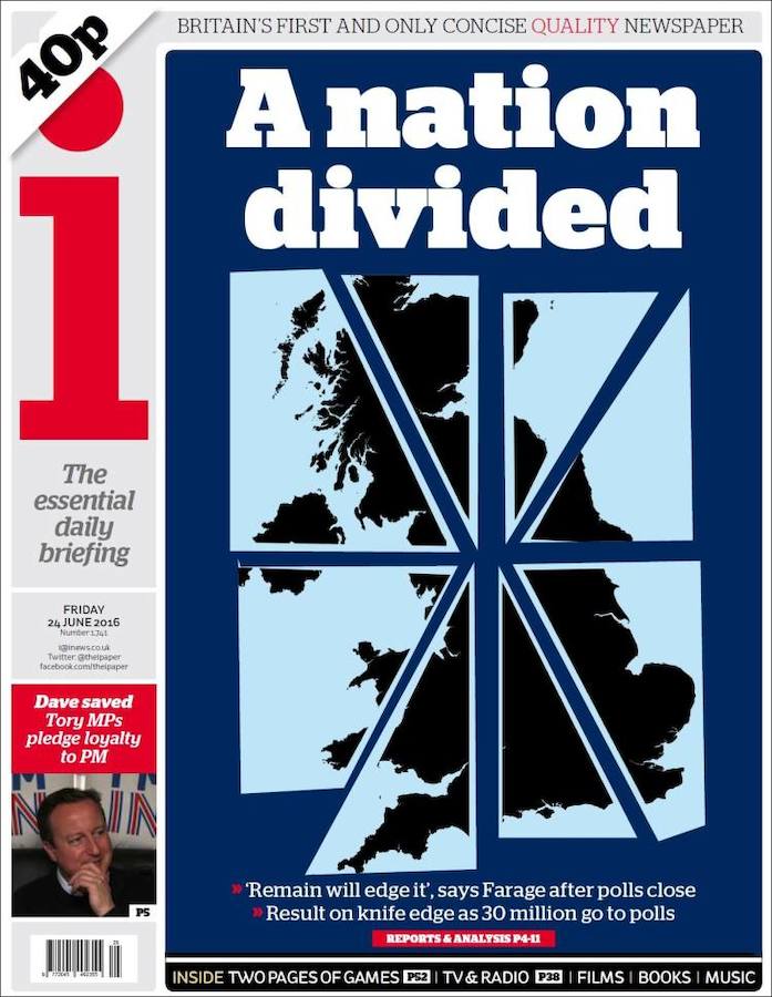 Así ve la prensa británica la salida de Reino Unido de la UE