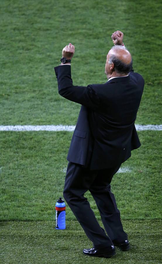 El 1 de julio de 2012, apenas dos años después de hacer historia ganando la Copa Mundial, Del Bosque consiguió anotar un título más en su palmarés, llevando a la Selección de España a la victoria en la Eurocopa frente a Italia por 4-0, convirtiéndose así en el segundo entrenador en la historia del fútbol en conseguir una Eurocopa y un Mundial tras Helmut Schön.