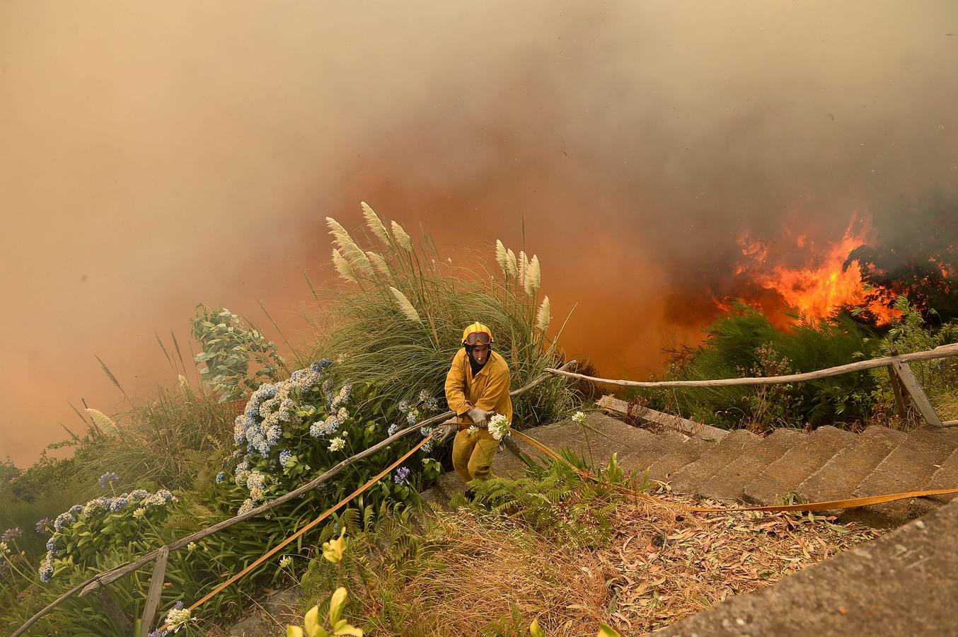 Las imágenes del incendio de Funchal