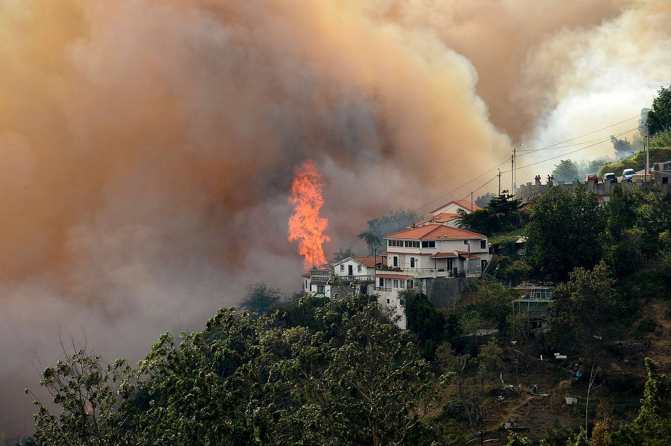 Las imágenes del incendio de Funchal