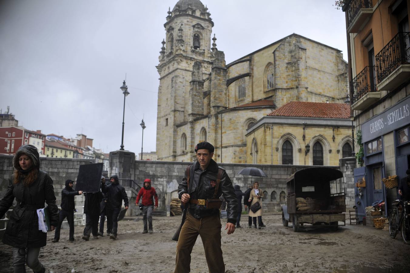 Rodaje de 'Gernika' en Atxuri. 