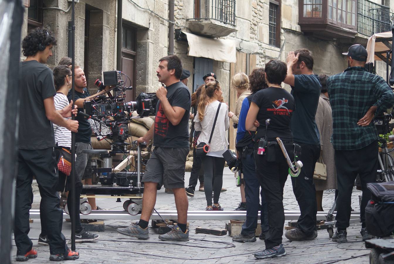 Rodaje de 'Gernika' en Artzinieaga. 