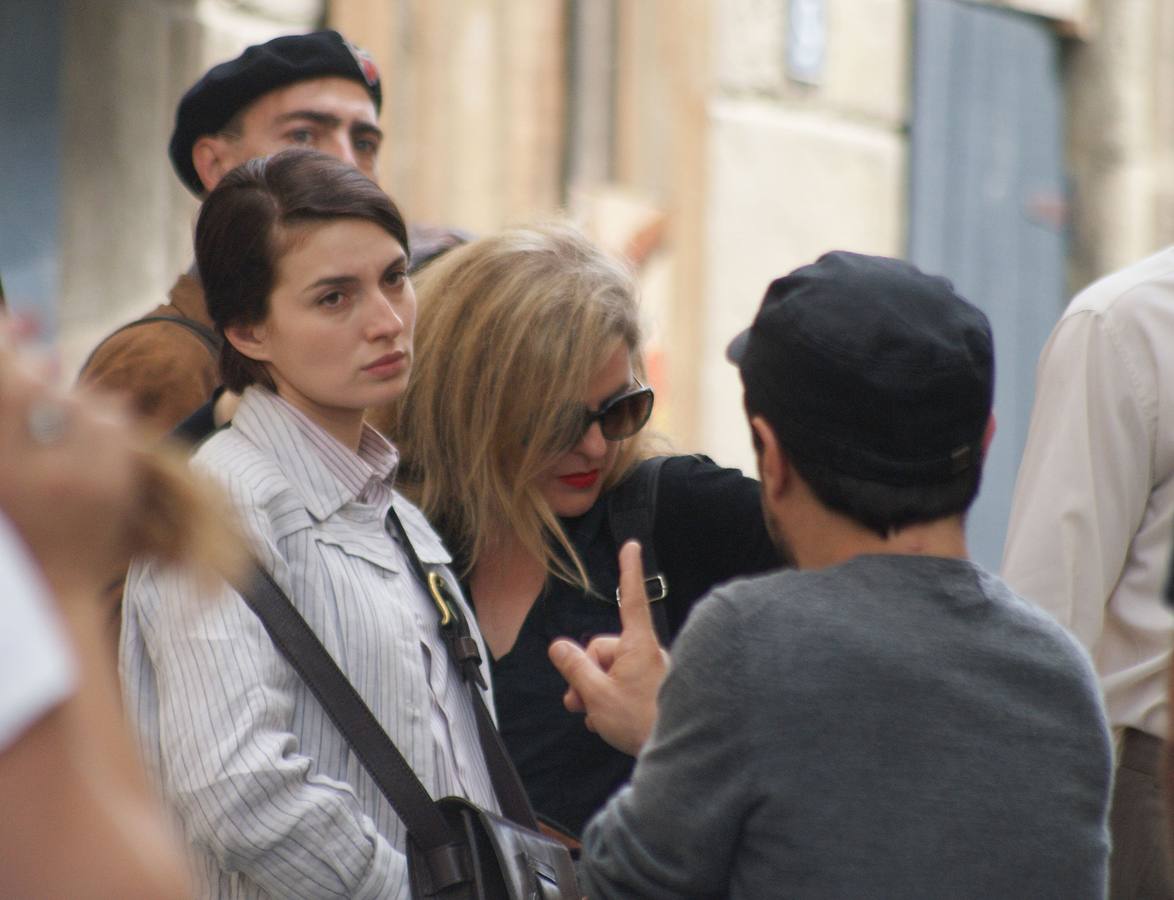 María Valverde durante el rodaje de 'Gernika' en Artzinieaga. 