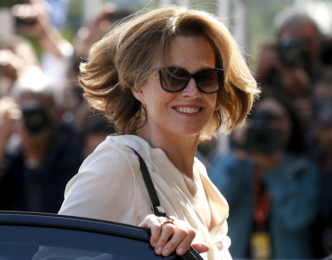 Sigourney Weaver, radiante en San Sebastián