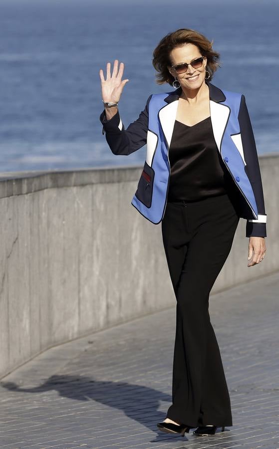 Así ha posado Sigourney Weaver en San Sebastián