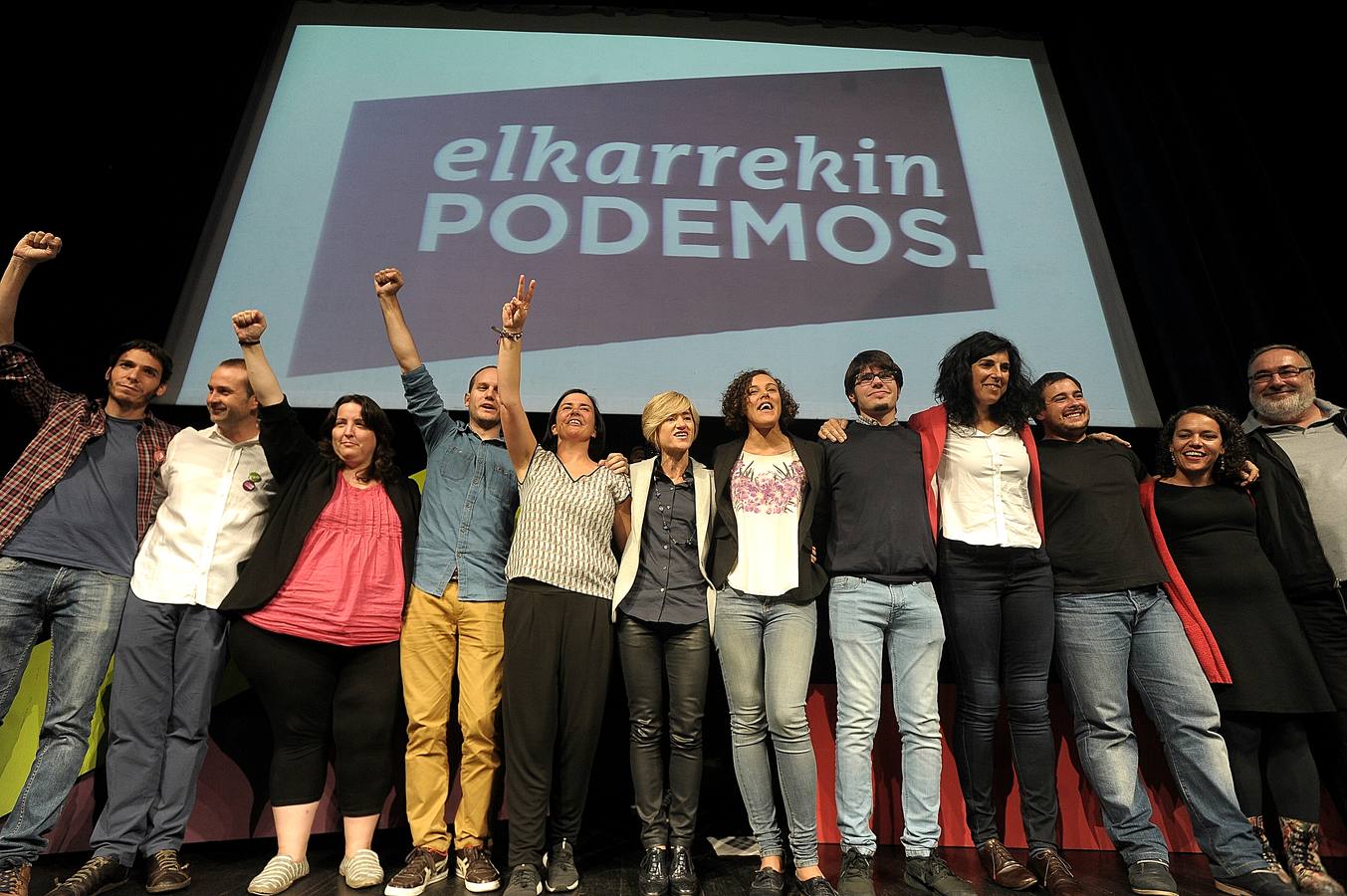 La noche electoral de Elkarrekin- Podemos