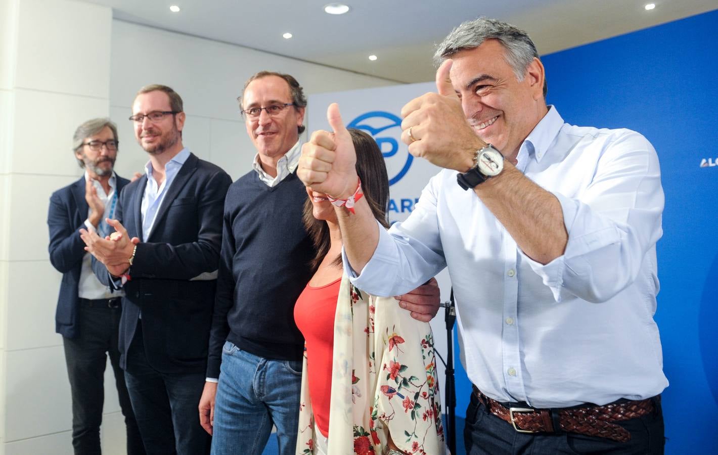 Así celebró Alfonso Alonso el buen resultado del PP el 25-S