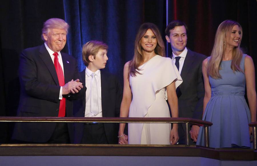 La familia Trump celebra la victoria