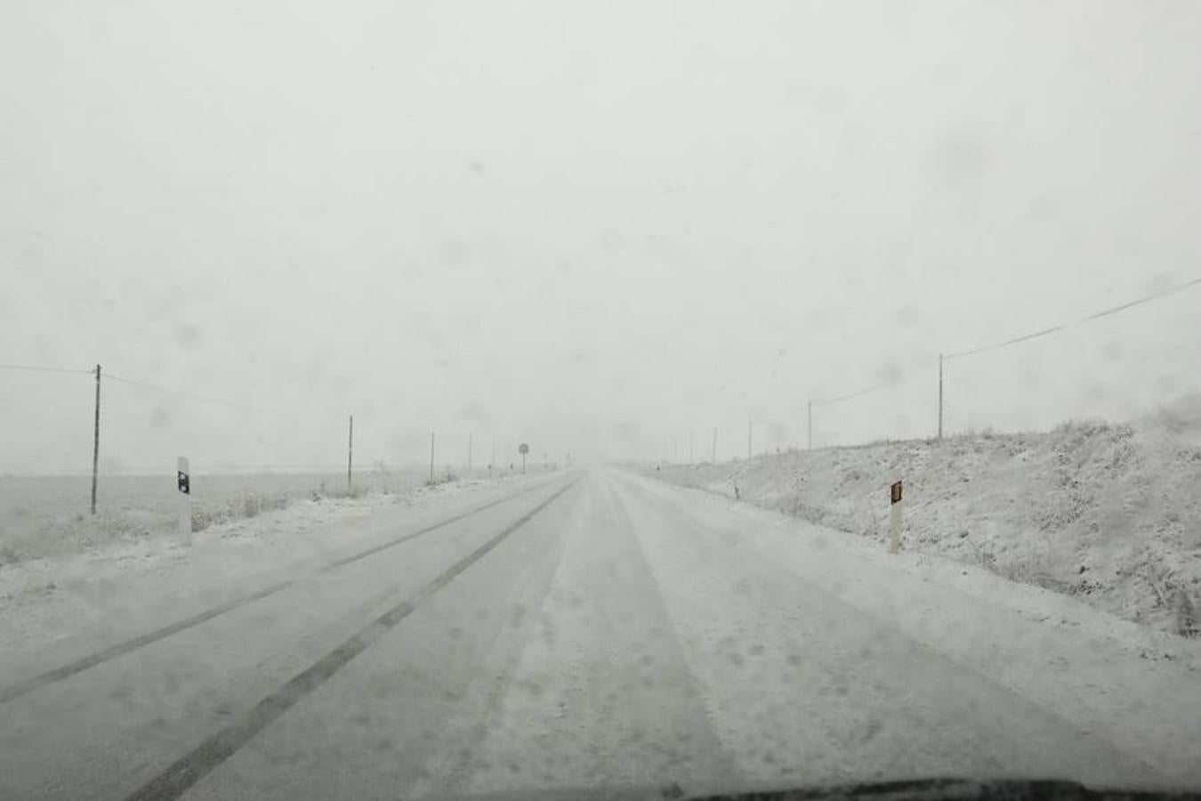 La primera nevada del otoño en Álava
