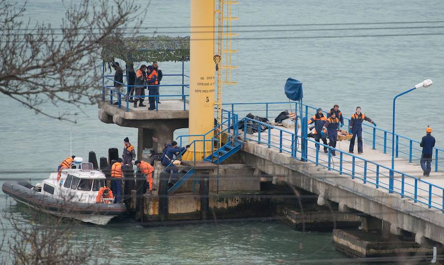 Mueren los 92 pasajeros de un avión militar ruso estrellado en el Mar Negro