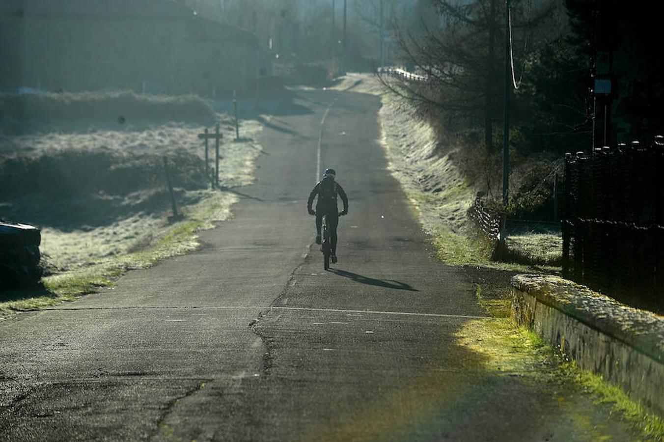 Así de fría estaba la mañana en El Regato y en Otxandio