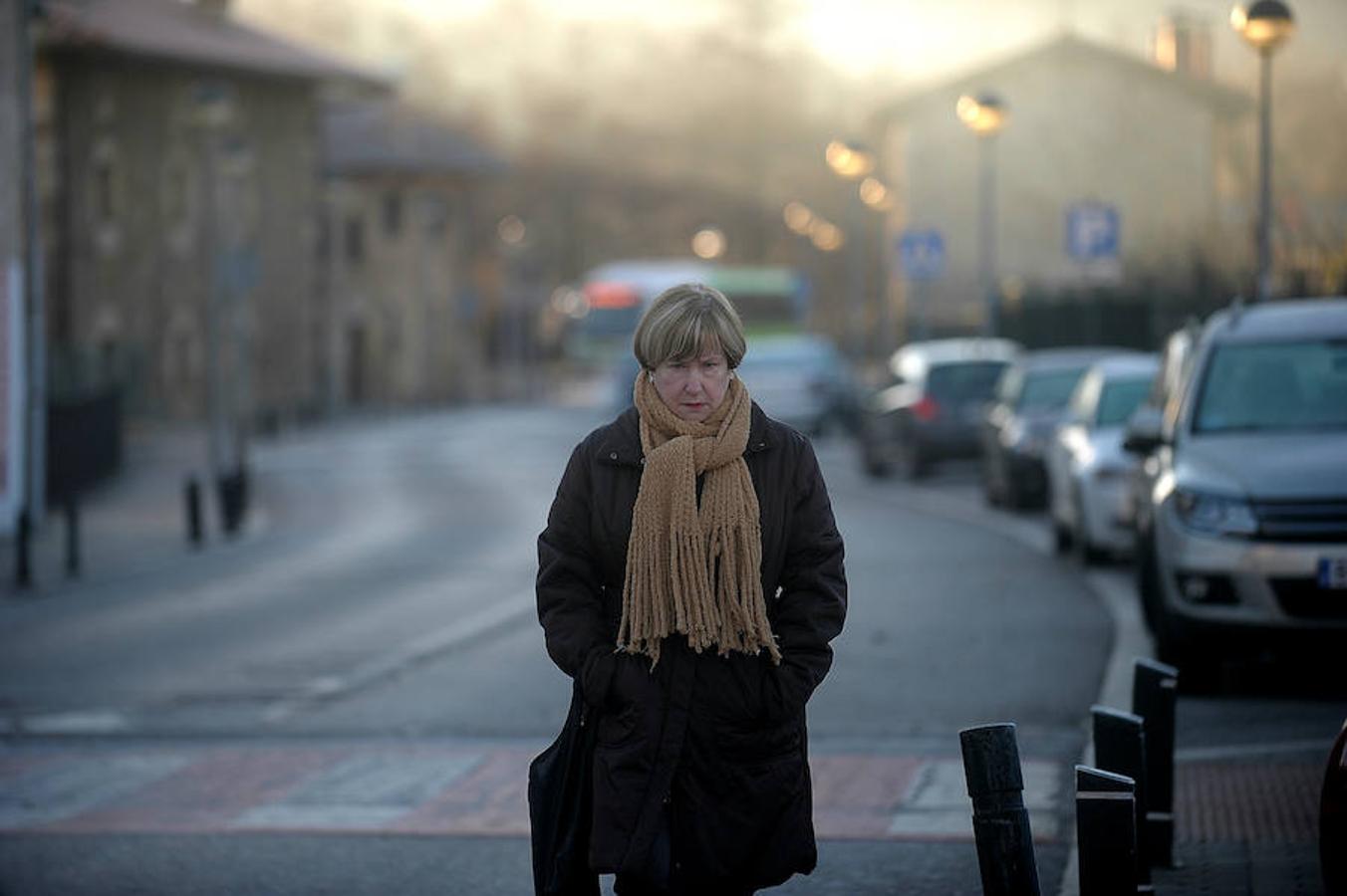 Así de fría estaba la mañana en El Regato y en Otxandio