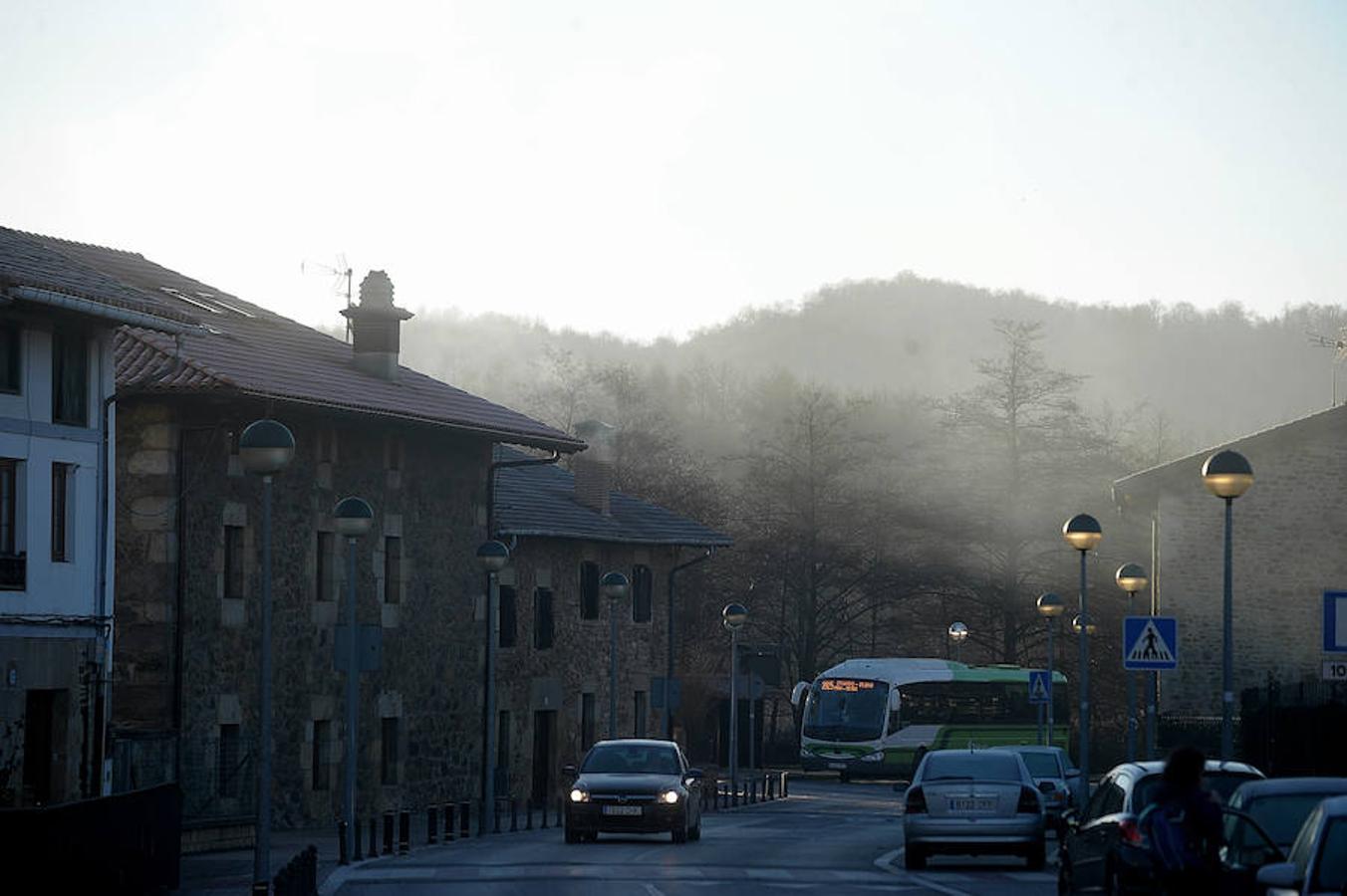 Así de fría estaba la mañana en El Regato y en Otxandio