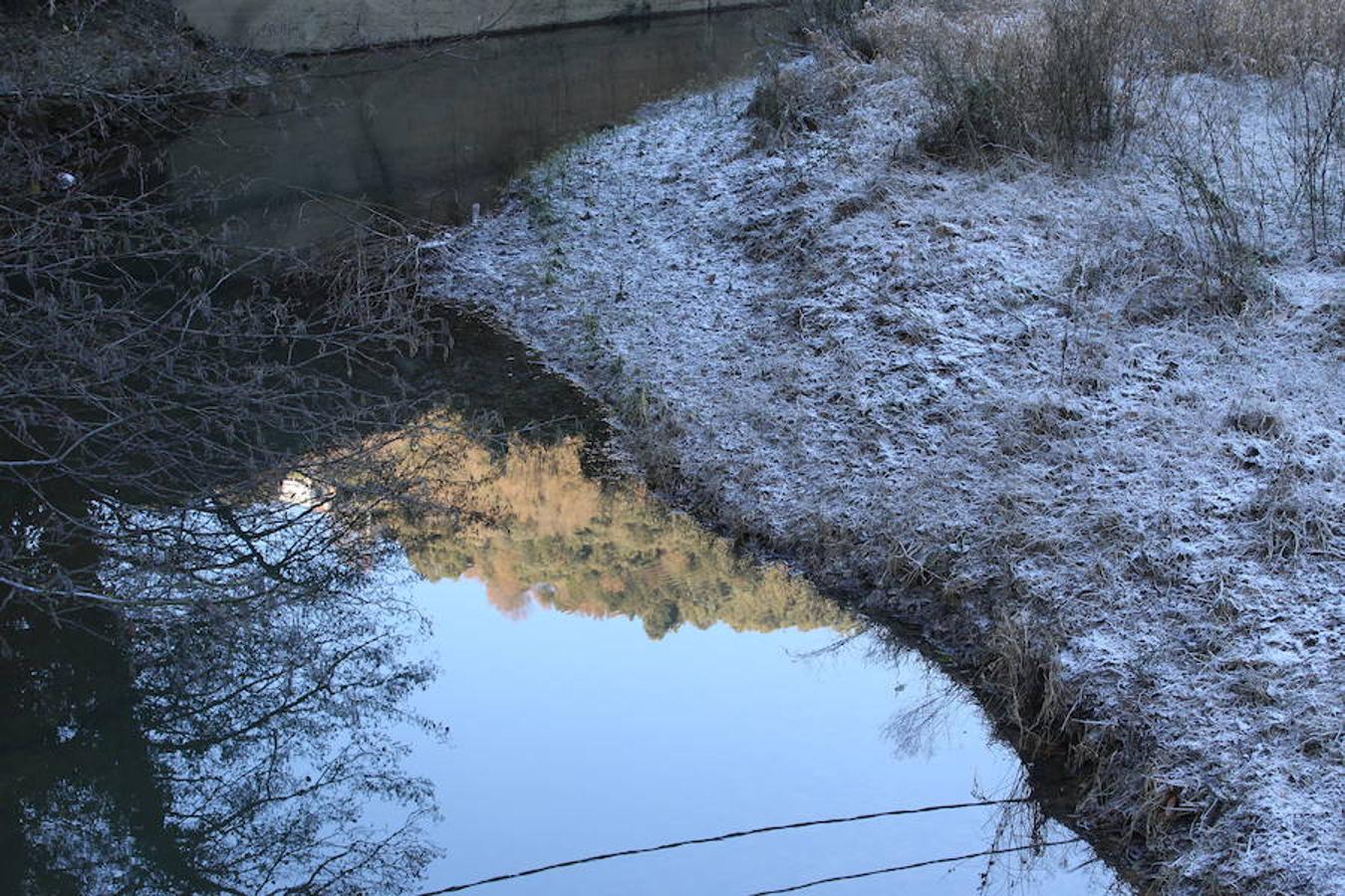 Así de fría estaba la mañana en El Regato y en Otxandio
