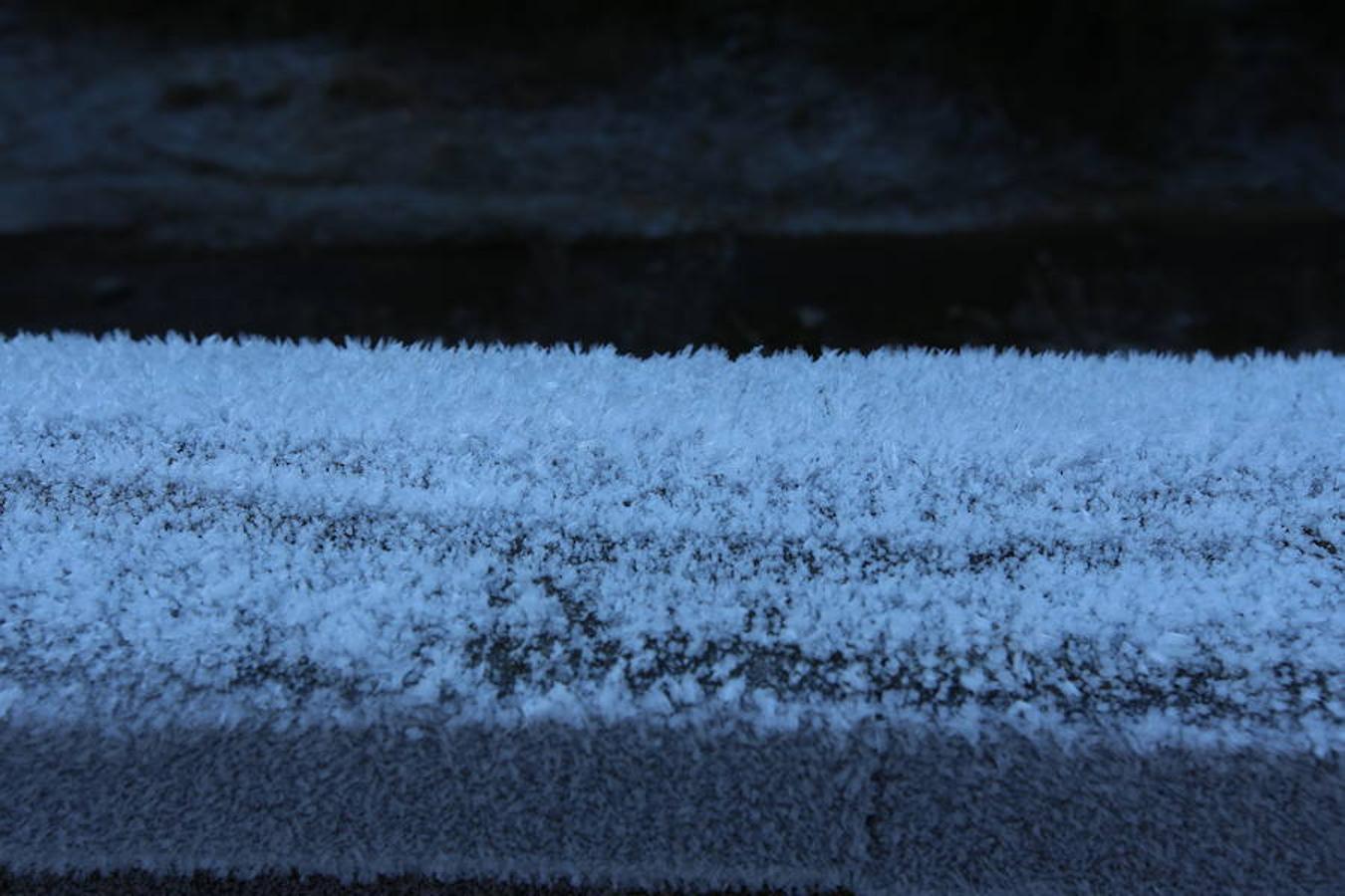 Así de fría estaba la mañana en El Regato y en Otxandio