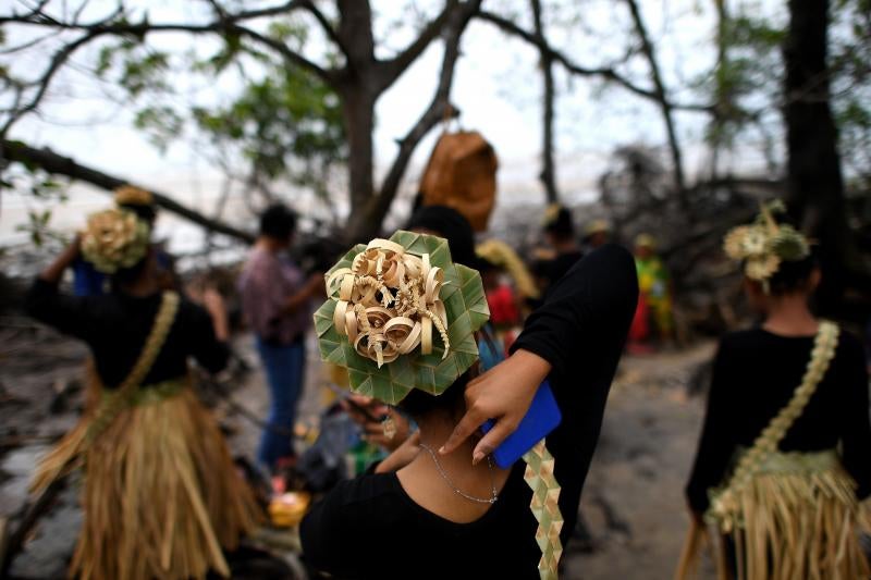 Ceremonia de acción de gracias Puja Pantai en Kuala Lumpur