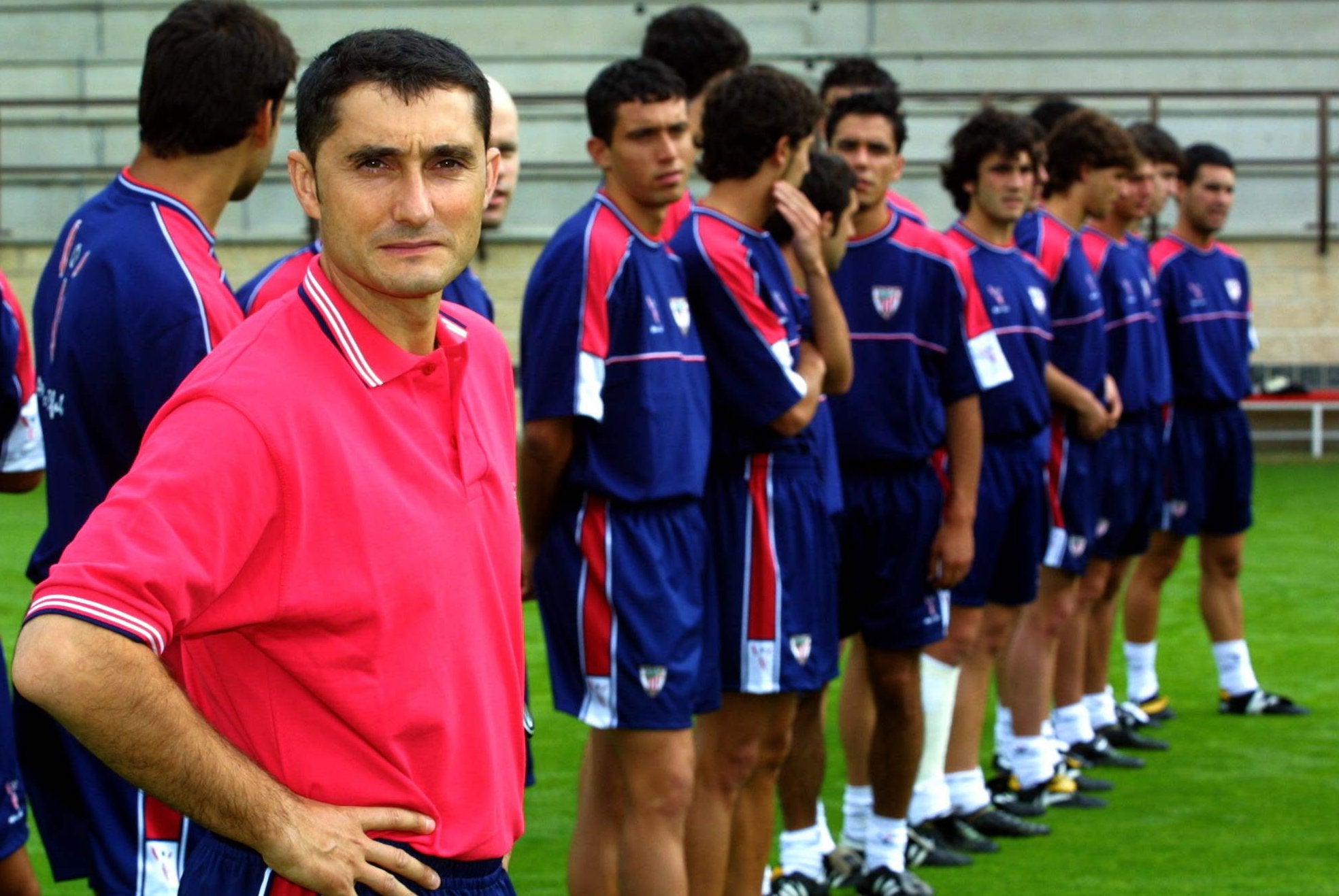 Valverde, al frente del Bilbao Athletic en 2002.