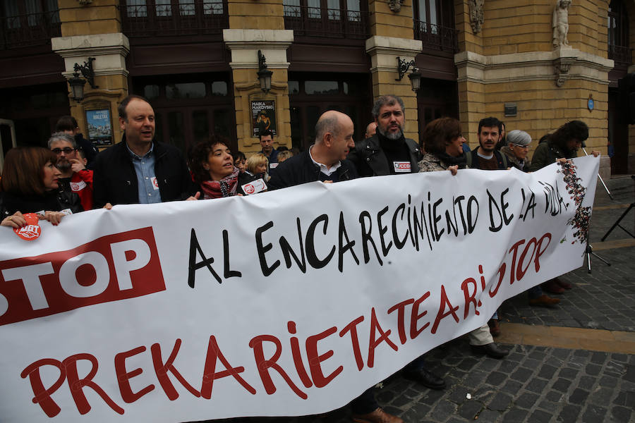 Movilización de los sindicatos en Bilbao