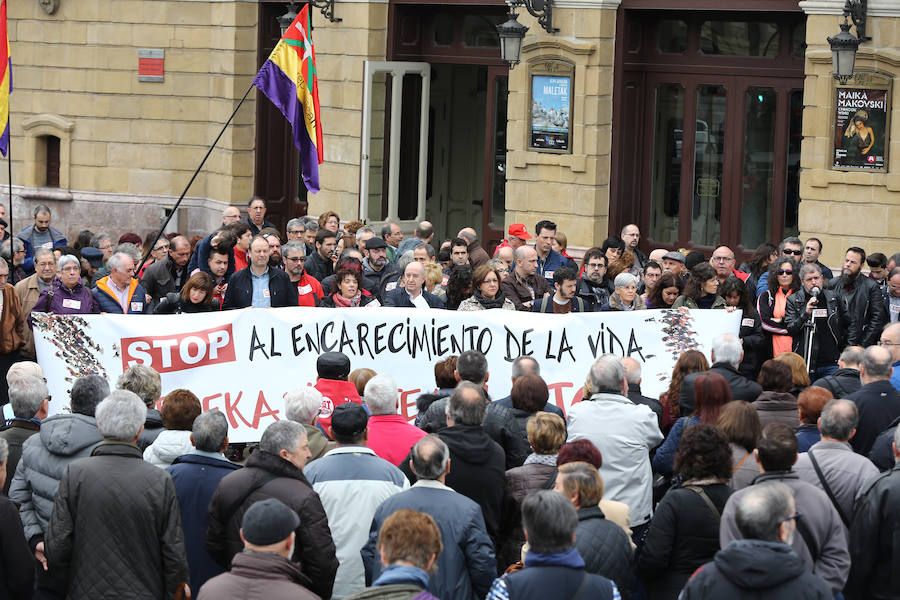 Movilización de los sindicatos en Bilbao
