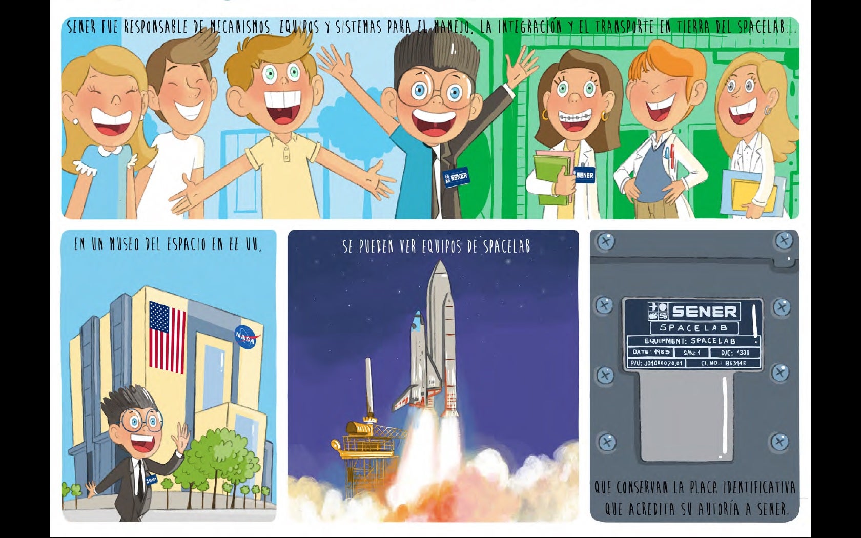 Sener celebra sus 50 años de carrera aeroespacial con un cómic