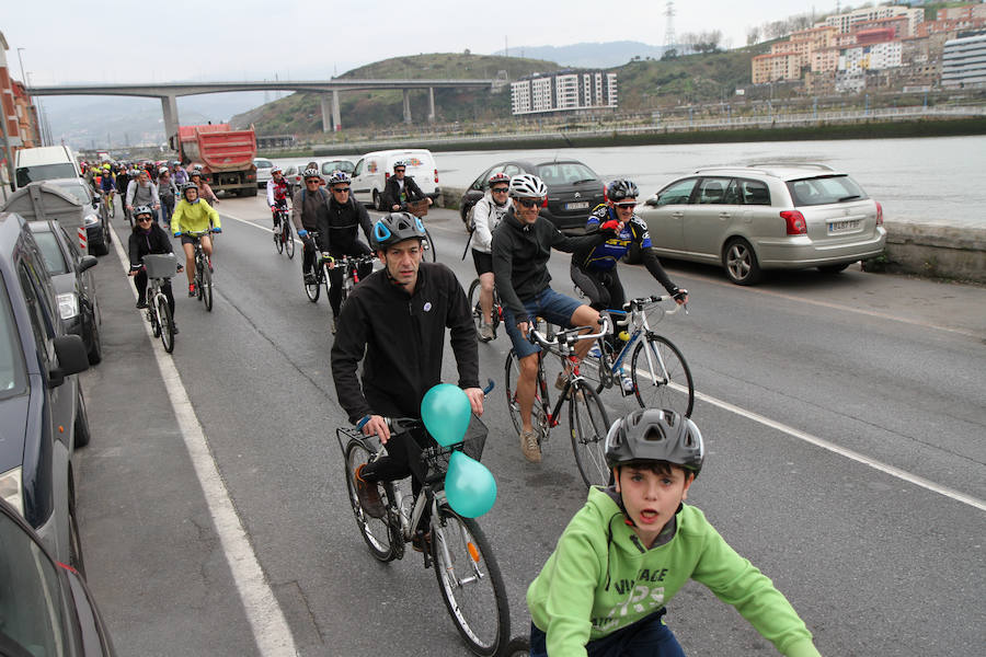 Una marcha para exigir un bidegorri entre Bilbao y Getxo