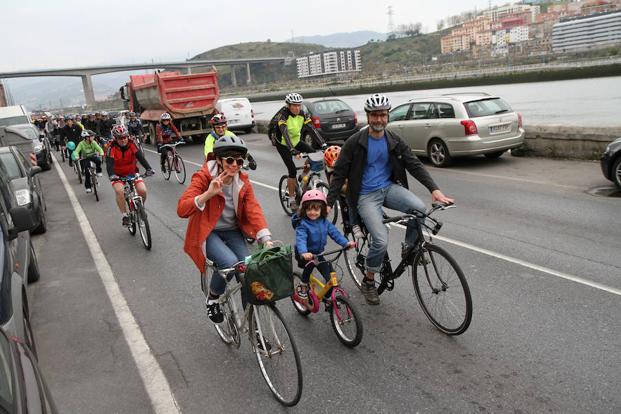 Una marcha para exigir un bidegorri entre Bilbao y Getxo