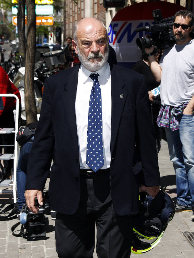 El fiscal general del Estado, José Manuel Maza, en la sede del PSOE, en Madrid.