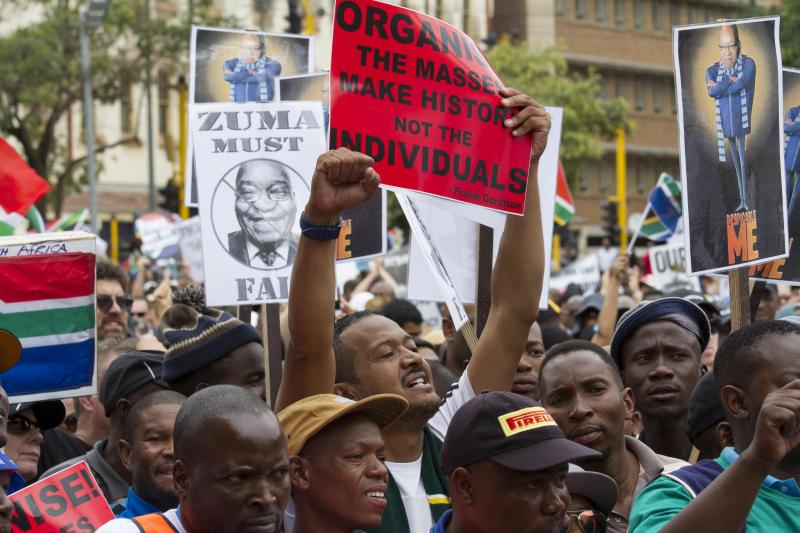 Cumpleaños con manifestaciones del presidente Jacob Zuma