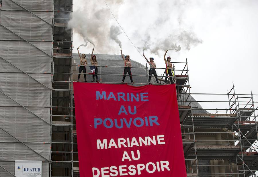 Femen protesta contra Le Pen