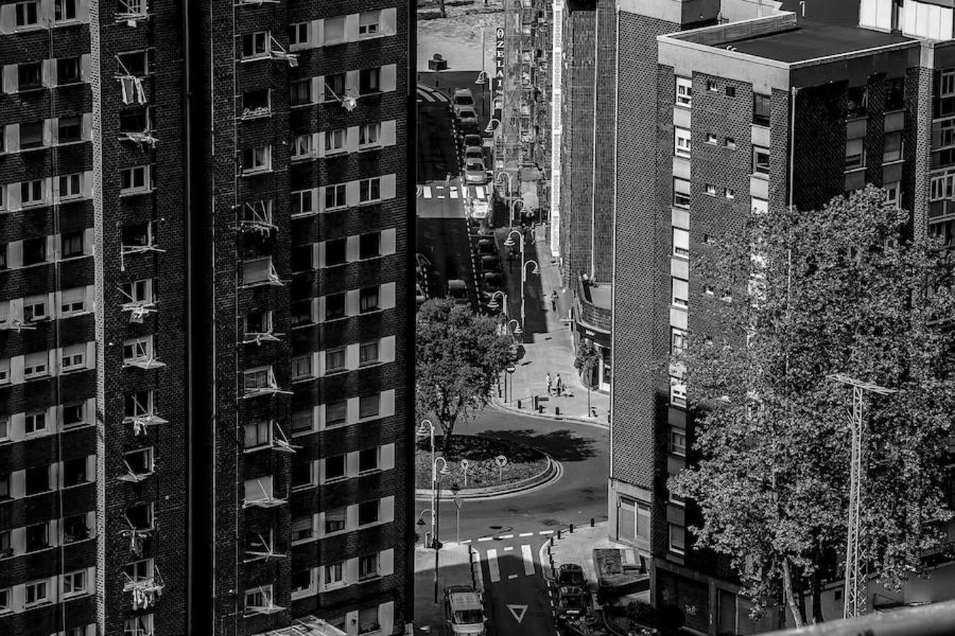 Rotonda de la calle Cataluña.