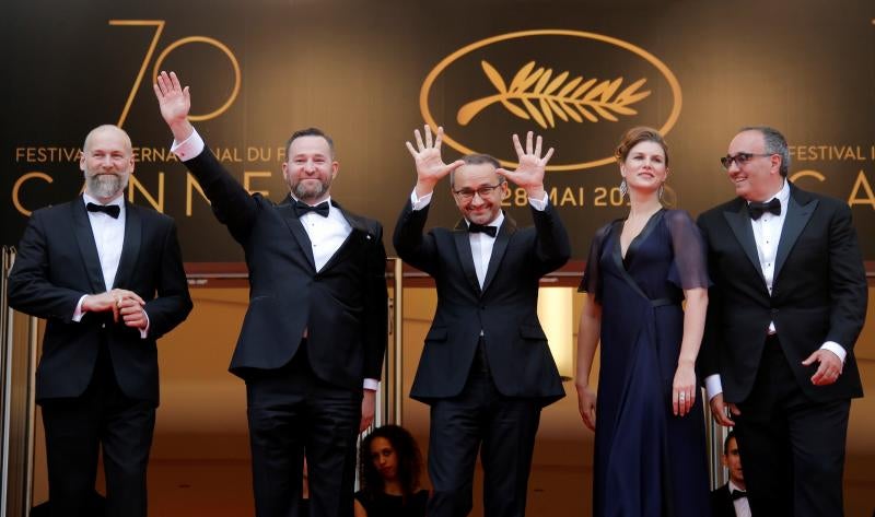 Mikhail Krichman, el actor Alexey Rozin, el director Andrey Zvyagintsev, la actriz Maryana Spivak y el productor Alexander Rodnyansky.