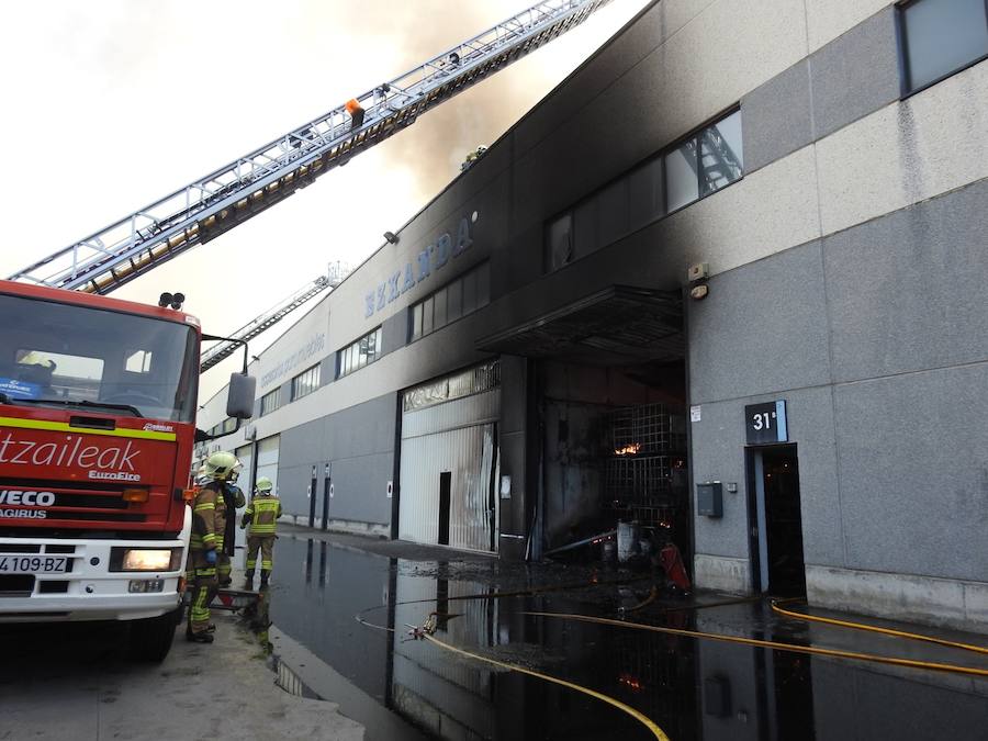 Incendio en un pabellón de Amorebieta